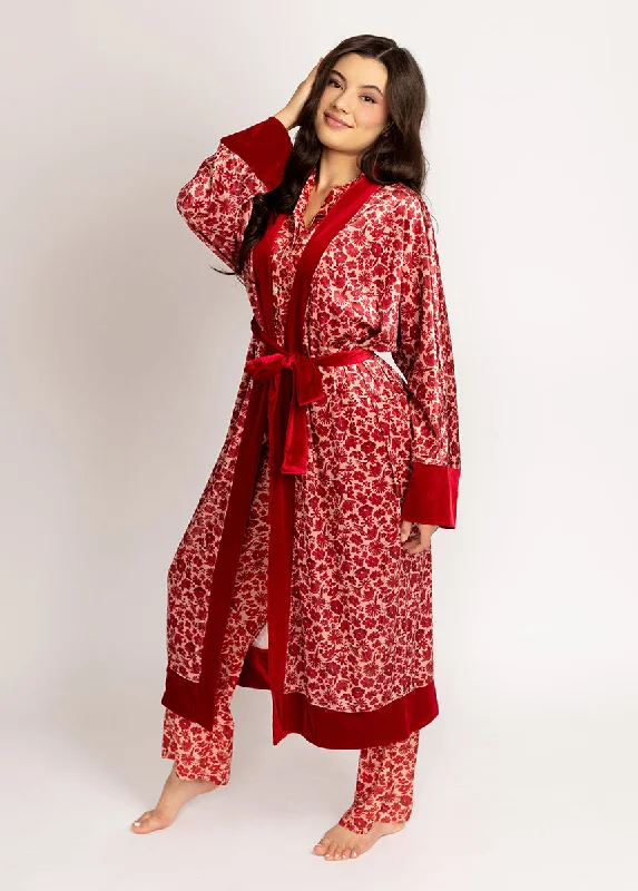 Kamila Robe in Red Floral