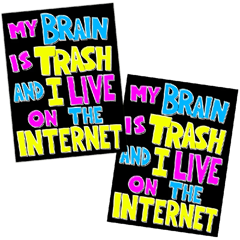 Trash Brain Sticker 2-Pack