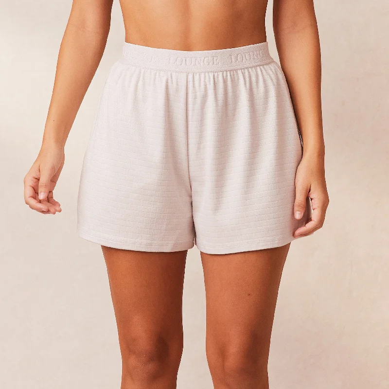 Classic Fleece Oversized Pyjama Shorts - Cream