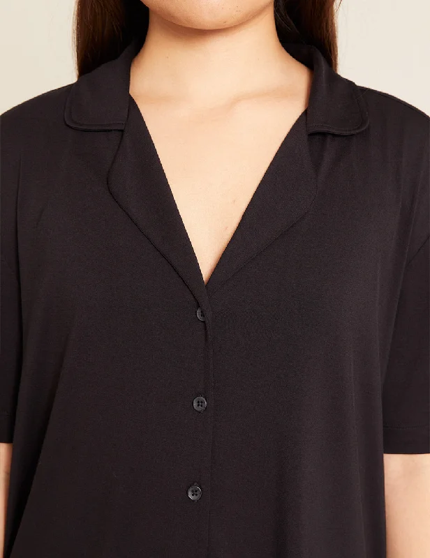 Goodnight Short Sleeve Sleep Shirt - Black