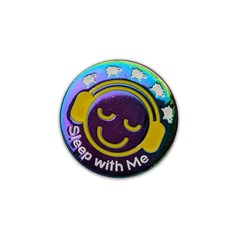 Sleep With Me Logo Rainbow Enamel PIn