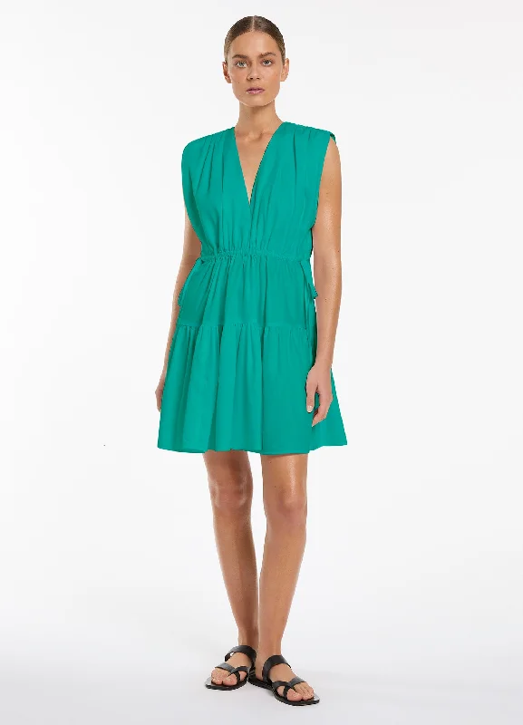 Jetset Tiered Mini Dress - Mineral