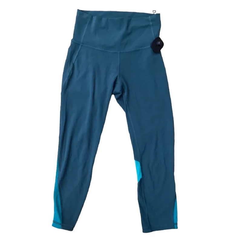 Athletic Capris By Lululemon In Teal, Size: 4