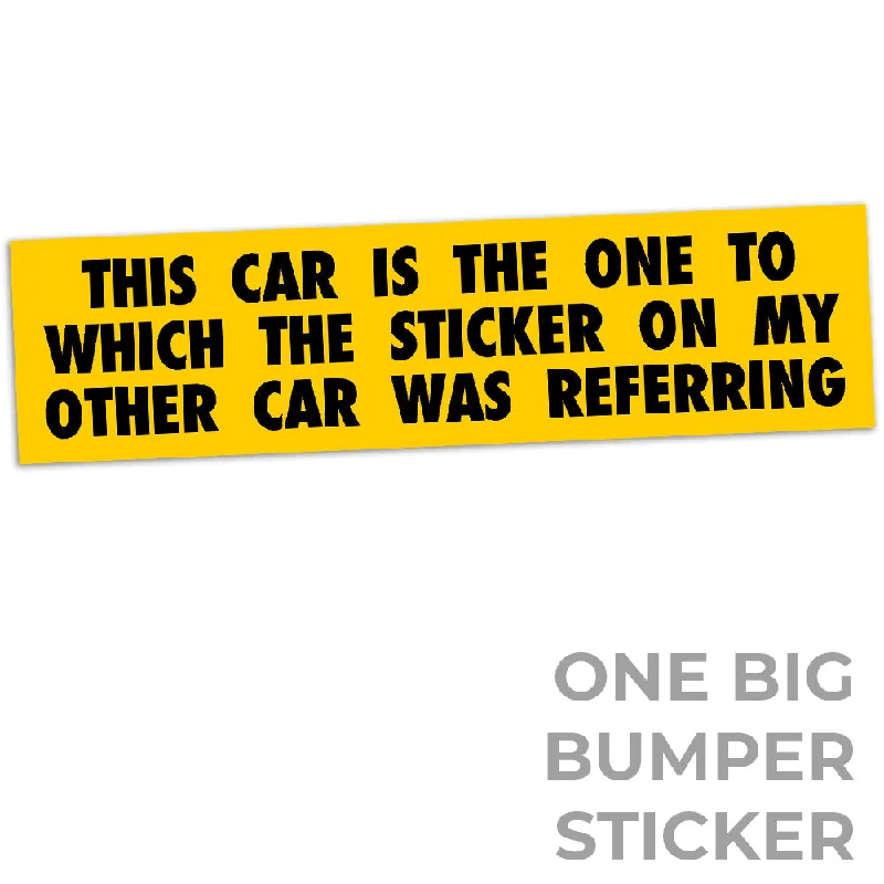 Correct Car Identification Stickers