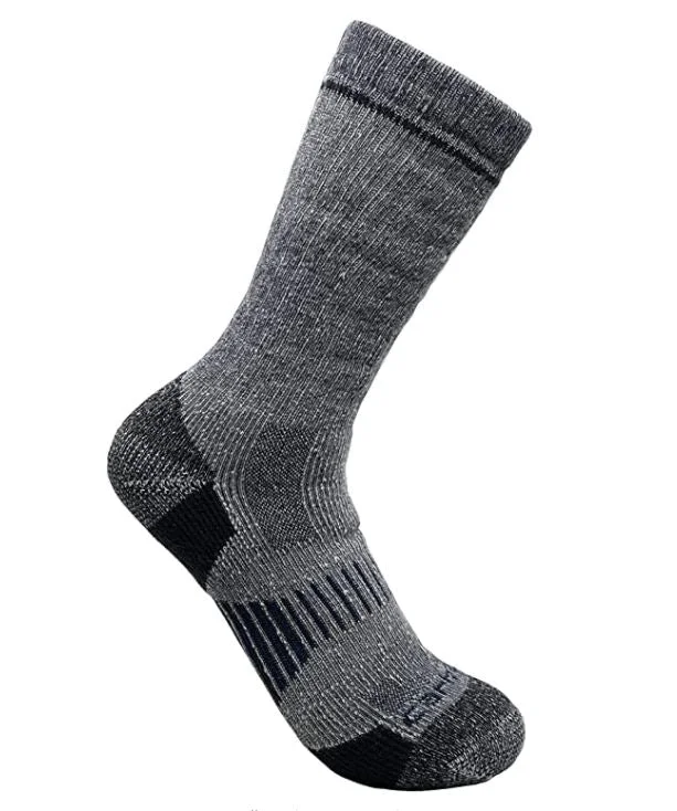 Men's Midweight Synthetic Wool Blend Boot Sock 2 Pack