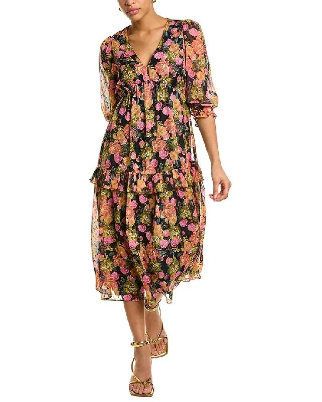 Maison Tara Zoey Floral Midi Dress