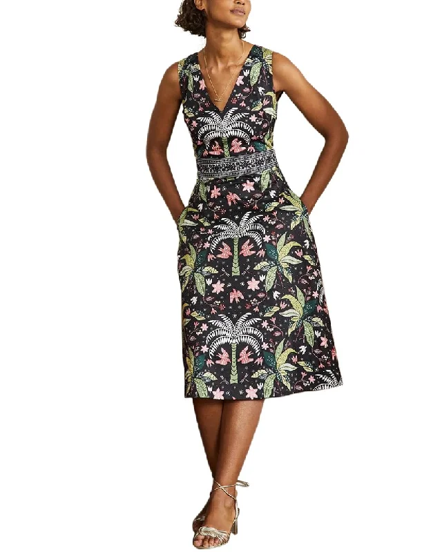 Boden Embroidered Waist Midi Dress