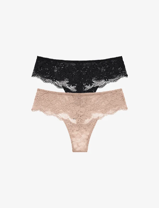 All Day Lace Thong 2 Pack