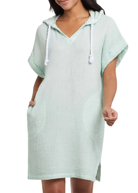 Timeless Beach Cover-Up Dress In Seafoam