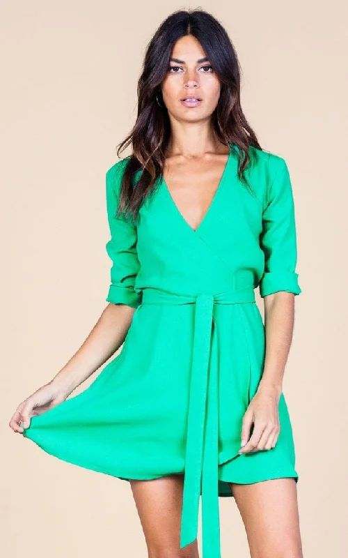 Zeina Mini Dress in Wild Green