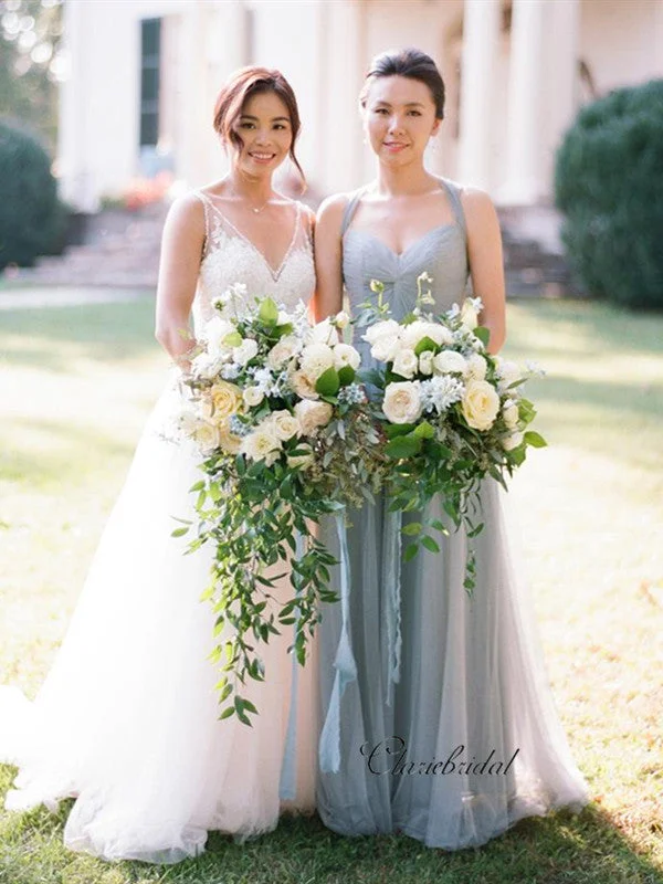 Popular Tulle Bridesmaid Dresses, A-line Bridesmaid Dresses