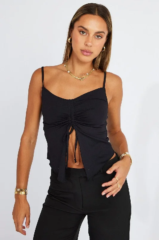 Black Singlet Top