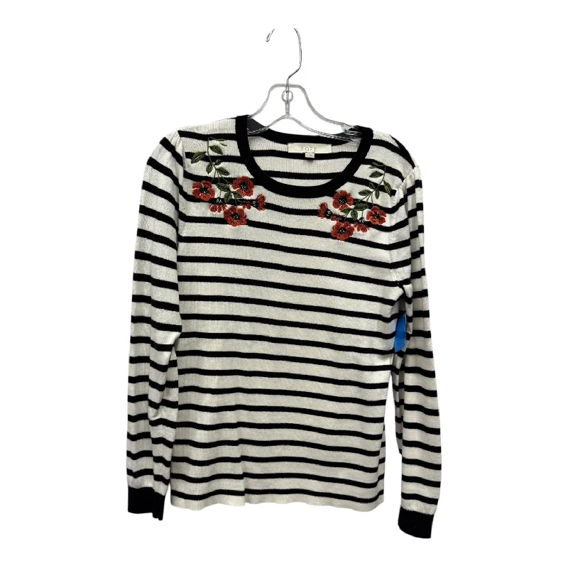 Top Ls By Loft In Black & White, Size:M