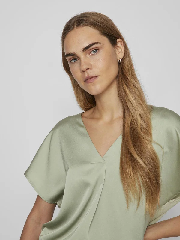 VIELLETTE V NECK TOP SAGE