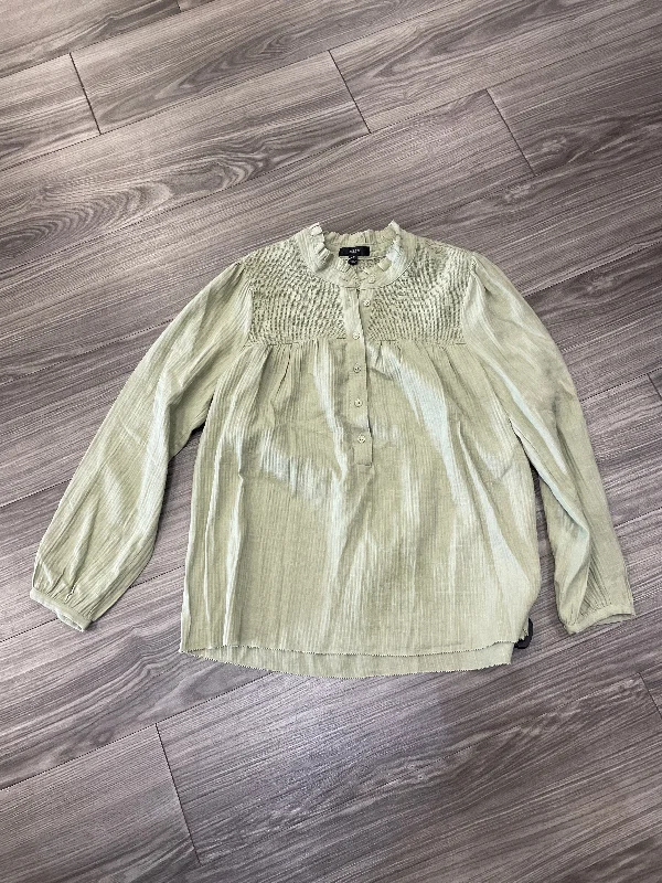 Top Long Sleeve By J. Crew In Green, Size: S