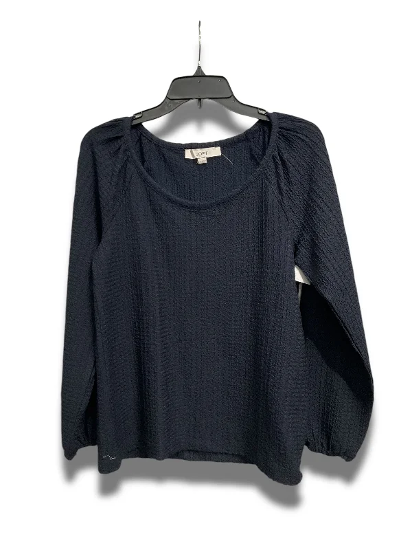 Top Long Sleeve By Loft In Navy, Size: S