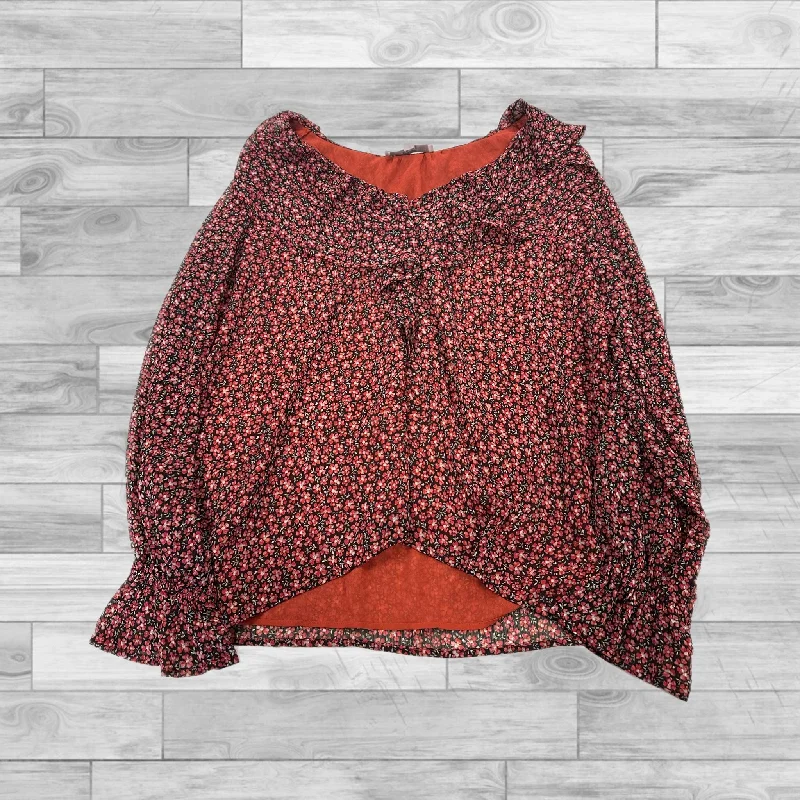 Top Long Sleeve By Loft In Red, Size: Xl