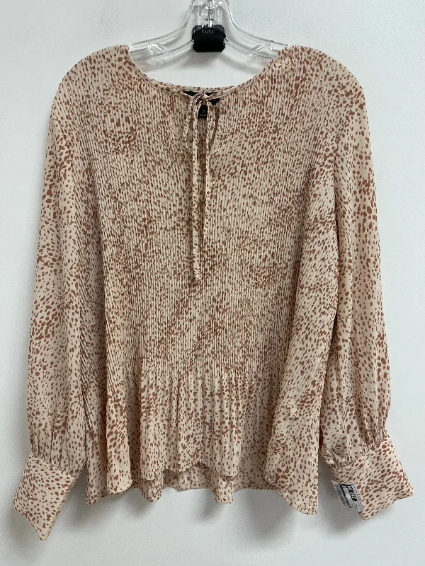 Top Long Sleeve By Simply Vera In Cream, Size: Xl