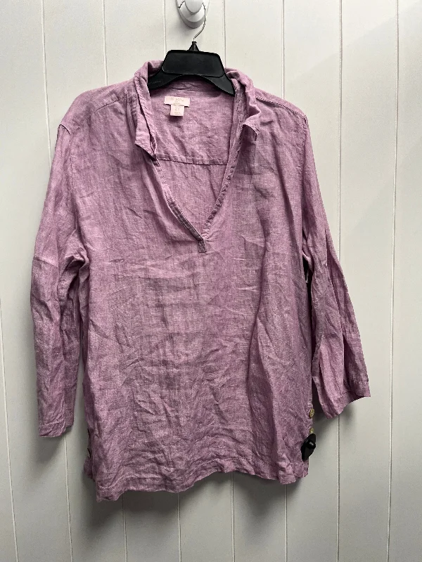 Top Long Sleeve By St Tropez In Purple, Size: Xl