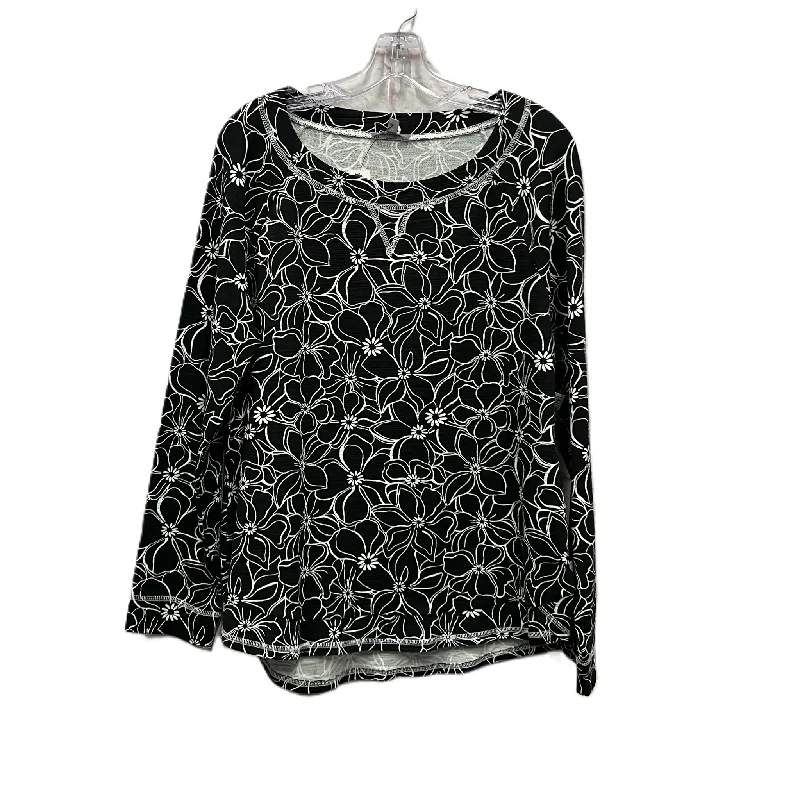 Top Long Sleeve By Talbots In Black, Size: L