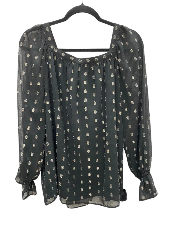 Top Long Sleeve By Talbots In Black, Size: L