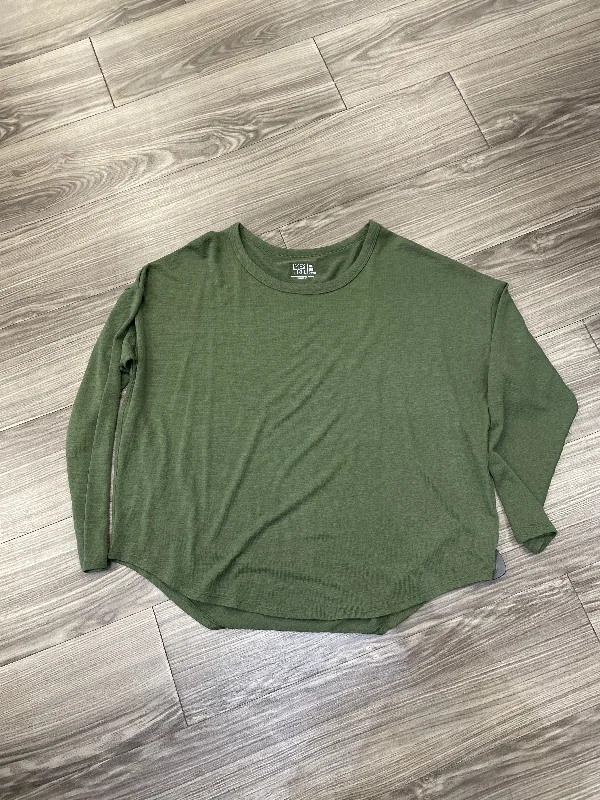 Top Long Sleeve By Time And Tru In Green, Size: Xl