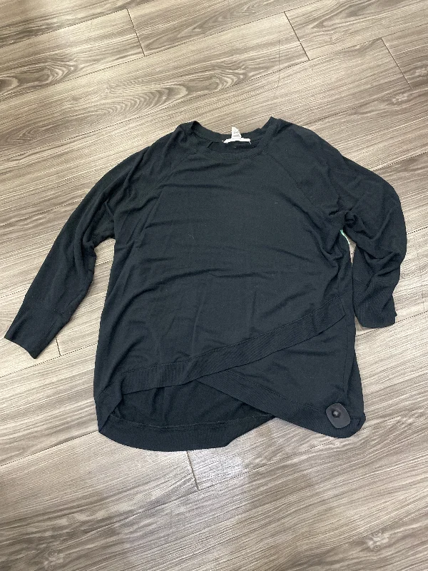 Top Long Sleeve By Workshop In Black, Size: 1x