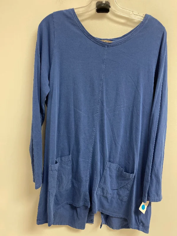 Tunic Long Sleeve By Soft Surroundings In Blue, Size: L